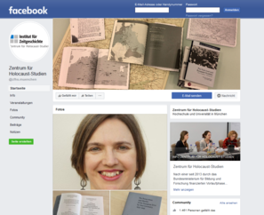 Screenshot der Facebookseite des Zentrums für Holocaust Studien